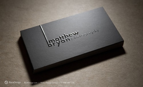 embossing business card