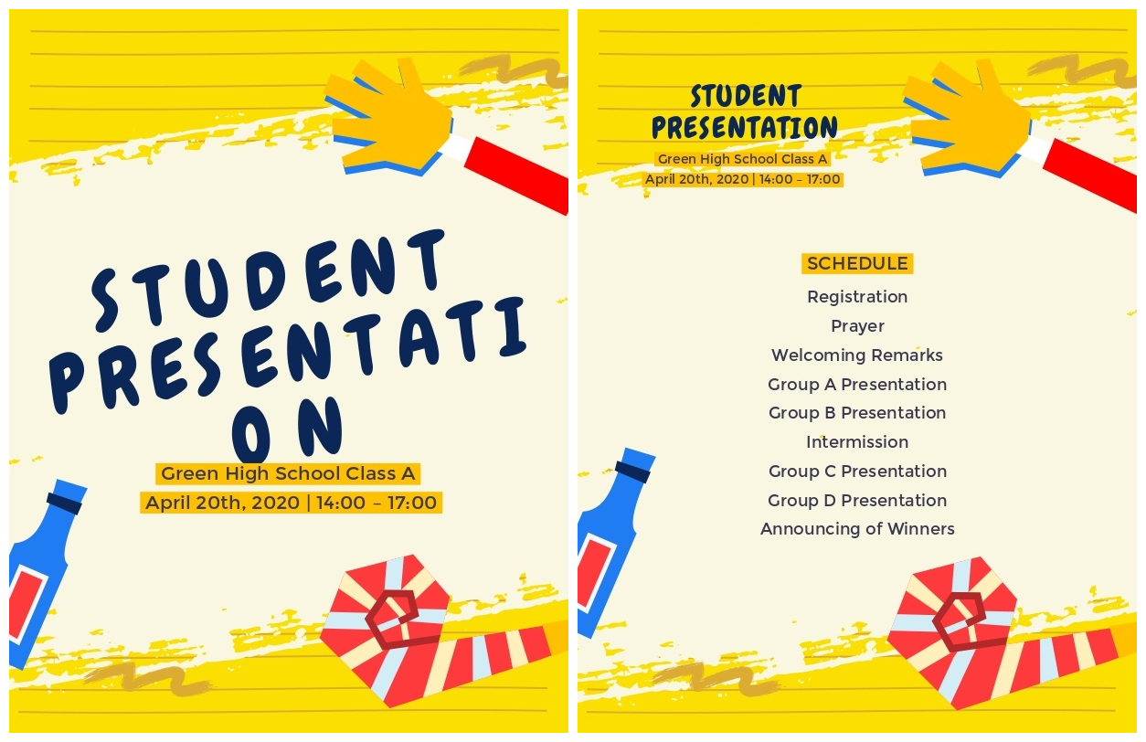 Student Presentation Program Design Layout